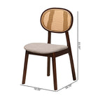 Baxton Studio Darrion Mid-Century Modern Grey Fabric and Walnut Brown Finished Wood 2-Piece Dining Chair Set