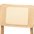 Baxton Studio Dannon Mid-Century Modern Grey Fabric and Natural Oak Finished Wood 5-Piece Dining Set