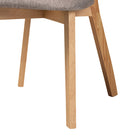 Baxton Studio Dannell Mid-Century Modern Grey Fabric and Natural Oak Finished Wood 5-Piece Dining Set