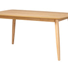 Baxton Studio Dannell Mid-Century Modern Grey Fabric and Natural Oak Finished Wood 7-Piece Dining Set