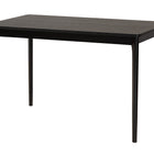 Baxton Studio Dannon Mid-Century Modern Cream Fabric and Black Finished Wood 5-Piece Dining Set