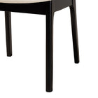 Baxton Studio Dannon Mid-Century Modern Cream Fabric and Black Finished Wood 7-Piece Dining Set