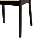 Baxton Studio Dannon Mid-Century Modern Cream Fabric and Black Finished Wood 2-Piece Dining Chair Set