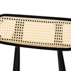 Baxton Studio Tarana Mid-Century Modern Cream Fabric and Black Finished Wood 5-Piece Dining Set