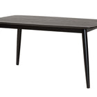 Baxton Studio Tarana Mid-Century Modern Cream Fabric and Black Finished Wood 7-Piece Dining Set