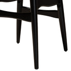 Baxton Studio Tarana Mid-Century Modern Cream Fabric and Black Finished Wood 7-Piece Dining Set