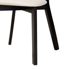 Baxton Studio Dannell Mid-Century Modern Cream Fabric and Black Finished Wood Dining Chair