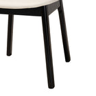 Baxton Studio Darrion Mid-Century Modern Cream Fabric and Black Finished Wood 7-Piece Dining Set