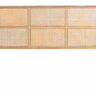 bali & pari Lainer Modern Bohemian Natural Brown Finished Bayur Wood and Bamboo Queen Size Headboard