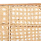 bali & pari Lainer Modern Bohemian Natural Brown Finished Bayur Wood and Bamboo Queen Size Headboard