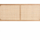 bali & pari Aurelia Modern Bohemian Natural Brown Finished Bayur Wood and Rattan Queen Size Headboard
