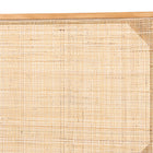 bali & pari Aurelia Modern Bohemian Natural Brown Finished Bayur Wood and Rattan Queen Size Headboard