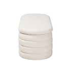 Baxton Studio Betiana Modern Japandi Cream Boucle Fabric and Walnut Brown Finished Wood Storage Bench