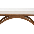 Baxton Studio Orella Japandi Cream Boucle Fabric and Walnut Brown Finished Wood Bench