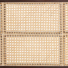 bali & pari Lainer Modern Bohemian Dark Brown Finished Bayur Wood and Natural Bamboo Queen Size Headboard