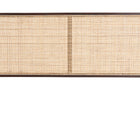 bali & pari Aurelia Modern Bohemian Dark Brown Finished Bayur Wood and Natural Rattan Queen Size Headboard