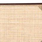 bali & pari Aurelia Modern Bohemian Dark Brown Finished Bayur Wood and Natural Rattan Queen Size Headboard