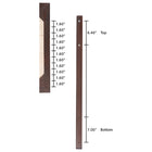 bali & pari Aurelia Modern Bohemian Dark Brown Finished Bayur Wood and Natural Rattan Queen Size Headboard