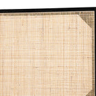 bali & pari Aurelia Modern Bohemian Black Finished Bayur Wood and Natural Rattan Queen Size Headboard