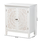 Baxton Studio Yelena Classic and Traditional White Finished Wood 2-Door Storage Cabinet