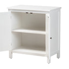 Baxton Studio Yelena Classic and Traditional White Finished Wood 2-Door Storage Cabinet