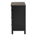 Baxton Studio Yelena Classic and Traditional Black Finished Wood 3-Drawer Storage Cabinet