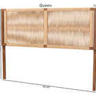 bali & pari Holitz Modern Bohemian Walnut Brown Finished Bayur Wood Queen Size Headboard