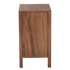 bali & pari Holitz Modern Bohemian Walnut Brown Finished Bayur Wood Nightstand