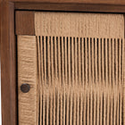 bali & pari Holitz Modern Bohemian Walnut Brown Finished Bayur Wood Nightstand