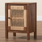 bali & pari Holitz Modern Bohemian Walnut Brown Finished Bayur Wood Nightstand