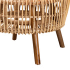bali & pari Nagoya Modern Bohemian Natural Rattan Wide Seat Lounge Chair