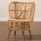 bali & pari Nagoya Modern Bohemian Natural Rattan Wide Seat Lounge Chair