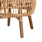 bali & pari Nagoya Modern Bohemian Natural Rattan Tall Lounge Chair