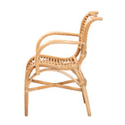 bali & pari Seminyak Modern Bohemian Natural Rattan Lounge Chair