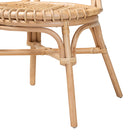 Baxton Studio Iris Modern Bohemian Natural Brown Rattan 5-Piece Dining Set