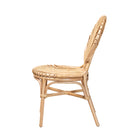 bali & pari Iris Modern Bohemian Natural Brown Rattan Dining Chair