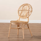 bali & pari Iris Modern Bohemian Natural Brown Rattan Dining Chair