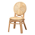 bali & pari Carita Modern Bohemian Natural Brown Rattan Dining Chair