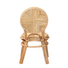 bali & pari Carita Modern Bohemian Natural Brown Rattan Dining Chair