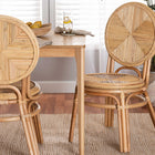 bali & pari Carita Modern Bohemian Natural Brown Rattan Dining Chair