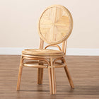 bali & pari Carita Modern Bohemian Natural Brown Rattan Dining Chair