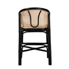 bali & pari Miranda Modern Bohemian Two-Tone Black and Natural Brown Rattan Counter Stool
