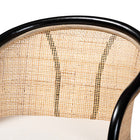 bali & pari Miranda Modern Bohemian Two-Tone Black and Natural Brown Rattan Counter Stool