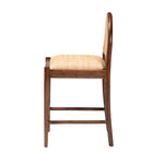 bali & pari Maryland Modern Bohemian Natural Rattan and Acacia Wood Counter Stool