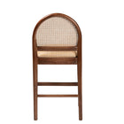 bali & pari Maryland Modern Bohemian Natural Rattan and Acacia Wood Counter Stool