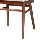 bali & pari Denver Modern Bohemian Walnut Brown Finished Acacia Wood and Seagrass Dining Chair