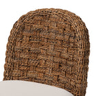 bali & pari Denver Modern Bohemian Walnut Brown Finished Acacia Wood and Seagrass Counter Stool