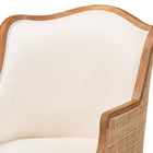 bali & pari Elizette Traditional French Beige Fabric and Honey Oak Finished Wood Accent Chair