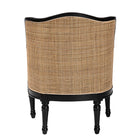 bali & pari Elizette Traditional French Beige Fabric and Black Finished Wood Accent Chair