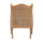 bali & pari Rachana Traditional French Beige Fabric and Honey Oak Finished Wood Accent Chair